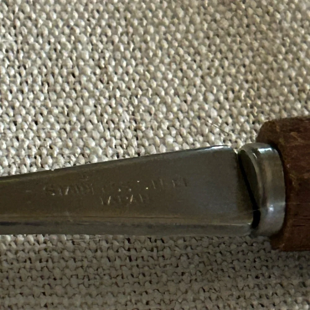 Vintage Stainless Steel Cheese Slicer With Wood Handle Japan kitchen Utensil